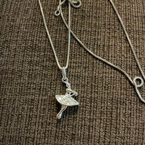 925 sterling silver ballerina necklace